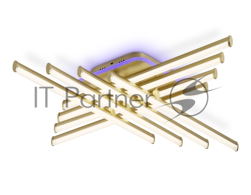 Потолочный светодиодный светильник Ambrella light FL6263 GD золото 115W 3000K-6400K+RGB 810*810*130 (ПДУ ИК)