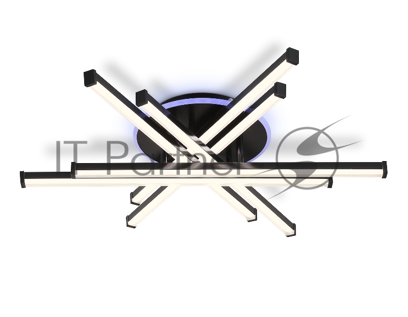 Потолочный светодиодный светильник Ambrella light FL6272 BK черный 76W 3000K-6400K+RGB 700*615*135 (ПДУ ИК)