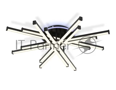 Потолочный светодиодный светильник Ambrella light FL6276 BK 119W черный 3000K-6400K+RGB 800*800*165 (ПДУ ИК)