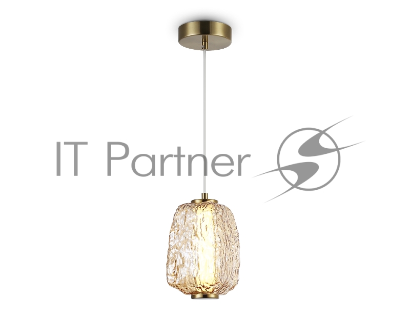 Подвесной светодиодный светильник Ambrella light LH30101 SB/TI бронза/янтарь 8W 3000K 140*140*1575