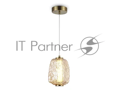 Подвесной светодиодный светильник Ambrella light LH30101 SB/TI бронза/янтарь 8W 3000K 140*140*1575