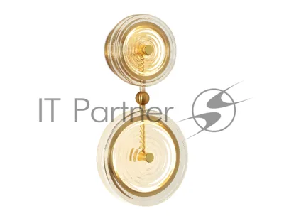 Настенный светодиодный светильник Ambrella light LH31118/2 BS/CL латунь/прозрачный 15W 3000K 200*90*390