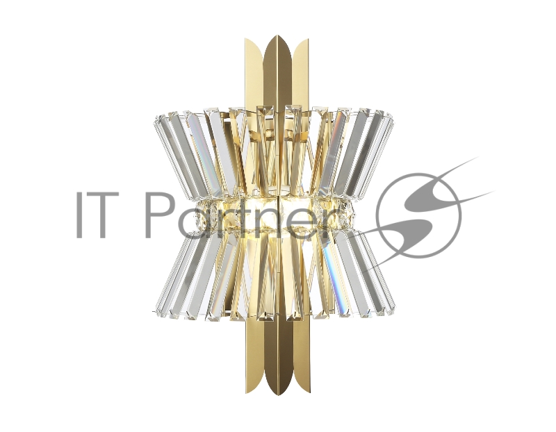 Настенный светильник Ambrella light LH41029/2 BS/CL латунь/прозрачный E14*2 max 40W 310*180*460