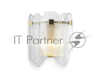 Настенный светильник Ambrella light LH31257/2 BS/CL латунь/прозрачный E14*2 max 40W 220*150*270