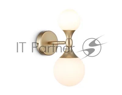 Настенный светильник Ambrella light LH51053/2 GD/FR золото/белый матовый G9*2 max 28W 120*195*300