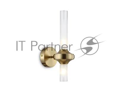 Настенный светильник Ambrella light LH55362/2 BS/CL латунь/прозрачный G9/2 max 30W 150*100*320