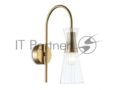 Настенный светильник Ambrella light LH55705 BS/CL латунь/прозрачный E14 max 40W 220*90*300