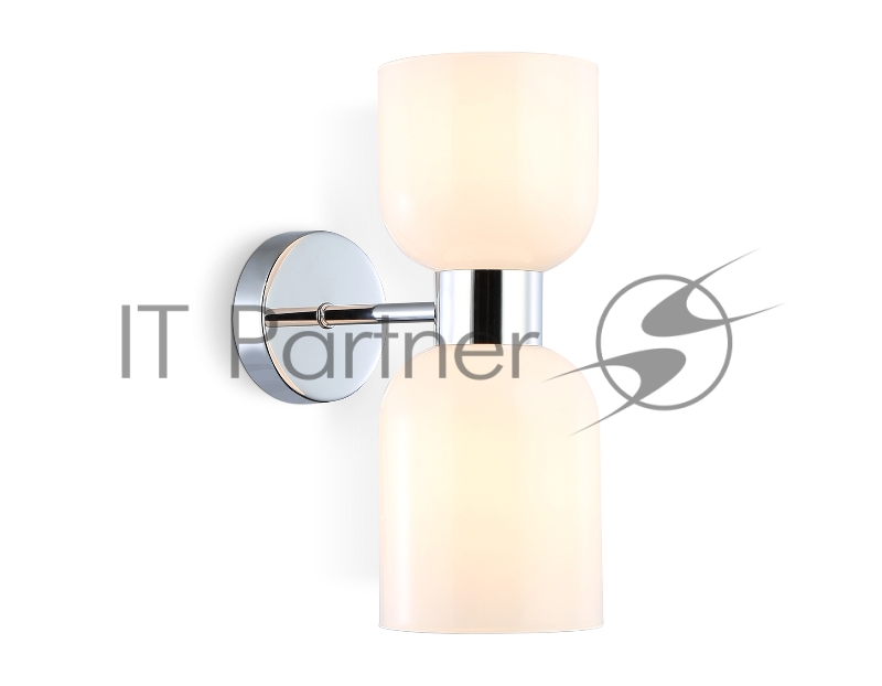 Настенный светильник Ambrella light LH56087/2 СH/FR хром/белый матовый E14*2 max 40W 215*120*300
