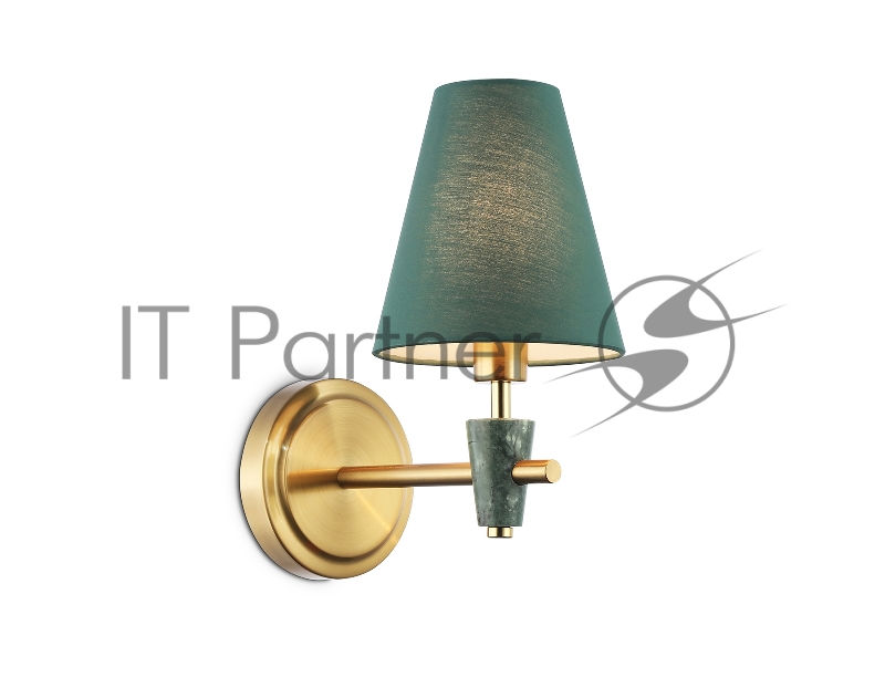 Настенный светильник Ambrella light LH75055 BS/GN латунь/зеленый E14 max 40W 230*140*270