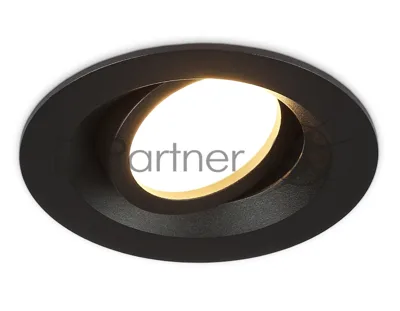 Встраиваемый поворотный точечный светильник Ambrella light TN102742 BK черный IP20 GU5.3 D95*25
