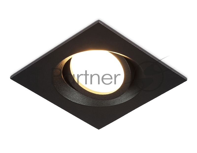 Встраиваемый поворотный точечный светильник Ambrella light TN102744 BK черный IP20 GU5.3 95*95*25