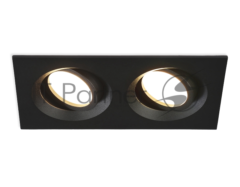 Встраиваемый поворотный точечный светильник Ambrella light TN102746/2 BK черный IP20 GU5.3/2 180*95*25