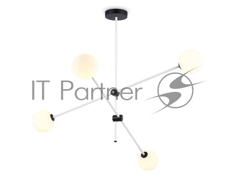 Светитльник Ambrella Light TR2505/4 WH/BK белый/черный G9/4 max 10W D970*700