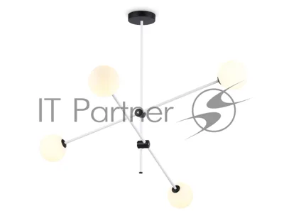 Светитльник Ambrella Light TR2505/4 WH/BK белый/черный G9/4 max 10W D970*700