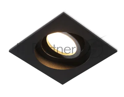Встраиваемый поворотный точечный светильник Ambrella light TN102758 BK черный IP20 GU5.3 100*100*32