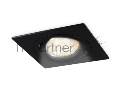 Встраиваемый поворотный точечный светильник Ambrella light TN102622 BK черный GU5.3 92*92*28