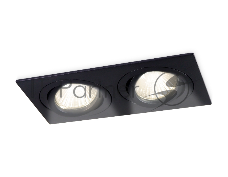 Встраиваемый поворотный точечный светильник Ambrella light TN102627/2 BK черный GU5.3 175*95*28