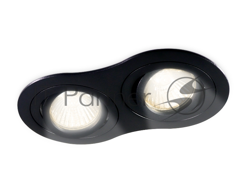 Встраиваемый поворотный точечный светильник Ambrella light TN102507/2 BK черный GU5.3 175*95*28