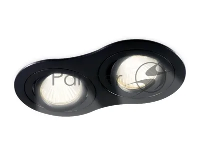 Встраиваемый поворотный точечный светильник Ambrella light TN102507/2 BK черный GU5.3 175*95*28