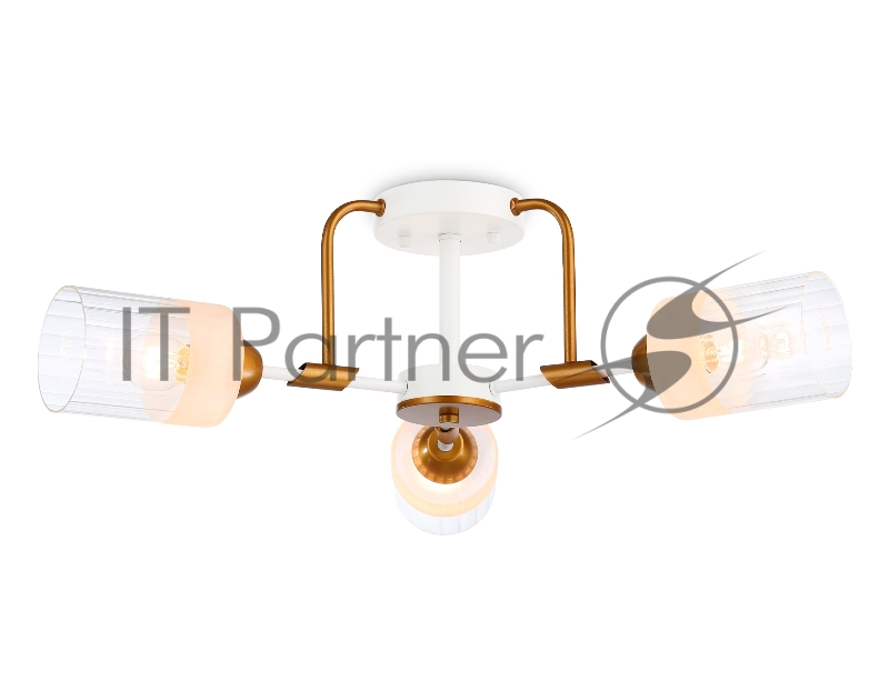 Светильник Ambrella light TR303321/3 WH/GD/CL/FR белый/золото/прозрачный/белый матовый E27*3 max 60W D620*210