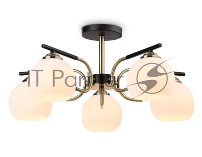 Светильник Ambrella light TR303312/5 BK/SB/FR черный/бронза/белый матовый E27*5 max 60W D560*250