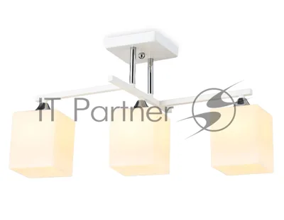 Светильник Ambrella light TR303113/3 WH/CH/FR белый/хром/белый матовый E27/3 max 40W 490*260*290