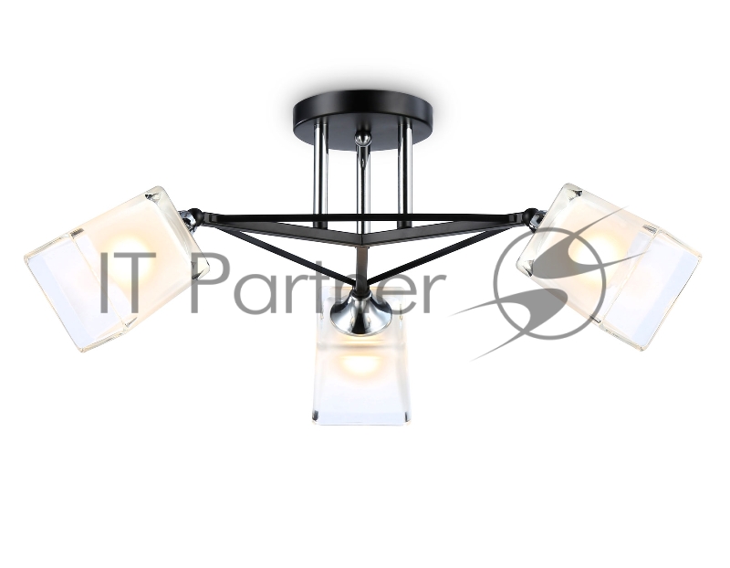 Светильник Ambrella light TR303072/3 BK/CH/FR черный/хром/белый матовый E27/3 max 40W D560*250