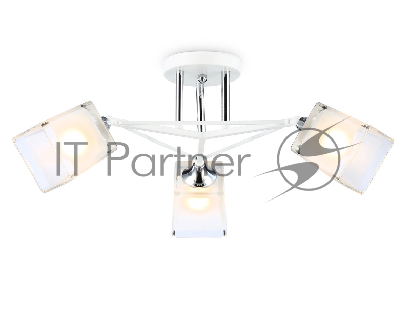 Светильник Ambrella light TR303071/3 WH/CH/FR белый/хром/белый матовый E27/3 max 40W D560*250