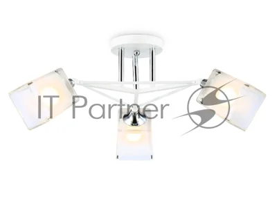 Светильник Ambrella light TR303071/3 WH/CH/FR белый/хром/белый матовый E27/3 max 40W D560*250