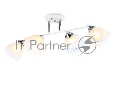 Светильник Ambrella light TR303003/4 WH/CH/FR белый/хром/белый матовый E27/4 max 40W 780*350*240