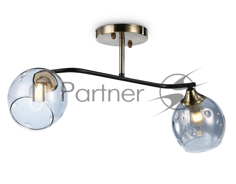Светильник Ambrella light TR303008/2 SB/BK/SM бронза/черный/дымчатый E27/2 max 40W 560*140*240