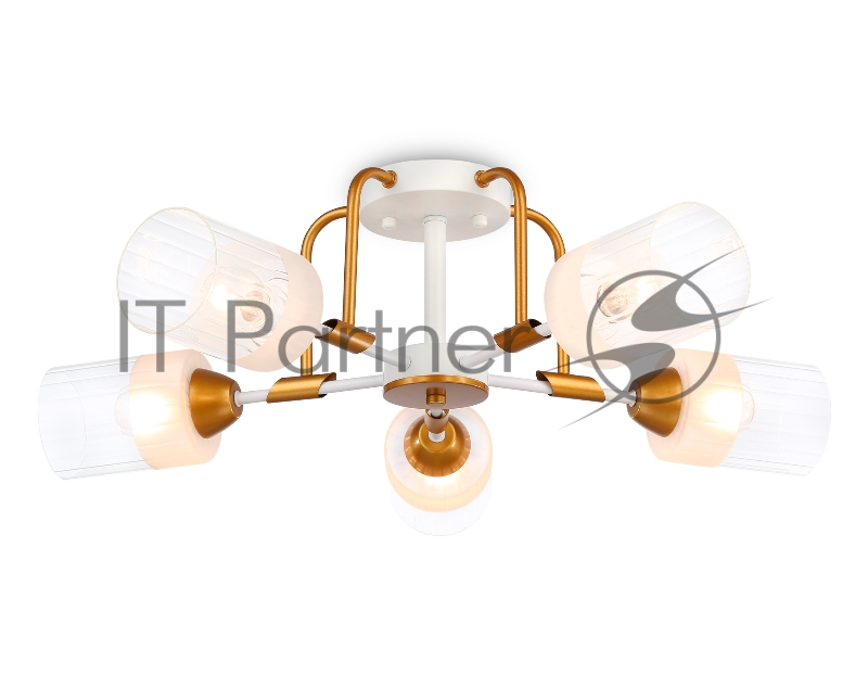 Светильник Ambrella light TR303323/5 WH/GD/CL/FR белый/золото/прозрачный/белый матовый E27*5 max 60W D620*200