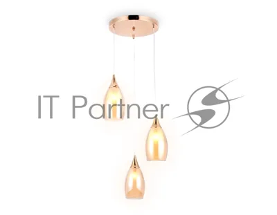 Светильник Ambrella light TR3549/3 GD/TI золото/янтарь E14 max 40W 370*130*1000