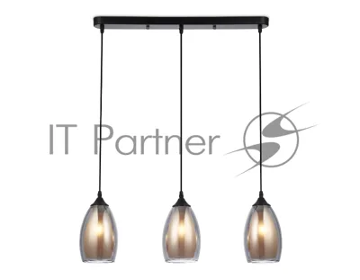 Светильник Ambrella light TR3537/3 BK/SM/FR черный/дымчатый/белый матовый E27/3 max 40W 640*120*820