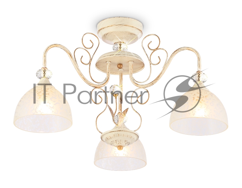 Светильник Ambrella light TR3055/3 BG/GD/FR бежевый/золото/белый матовый E27/3 max 40W D600*380
