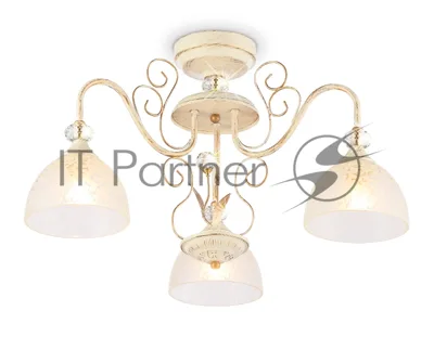 Светильник Ambrella light TR3055/3 BG/GD/FR бежевый/золото/белый матовый E27/3 max 40W D600*380