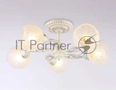 Светильник Ambrella light TR3062/5 WH/SL/FR белый/серебро/белый матовый E27/5 max 40W D615*245