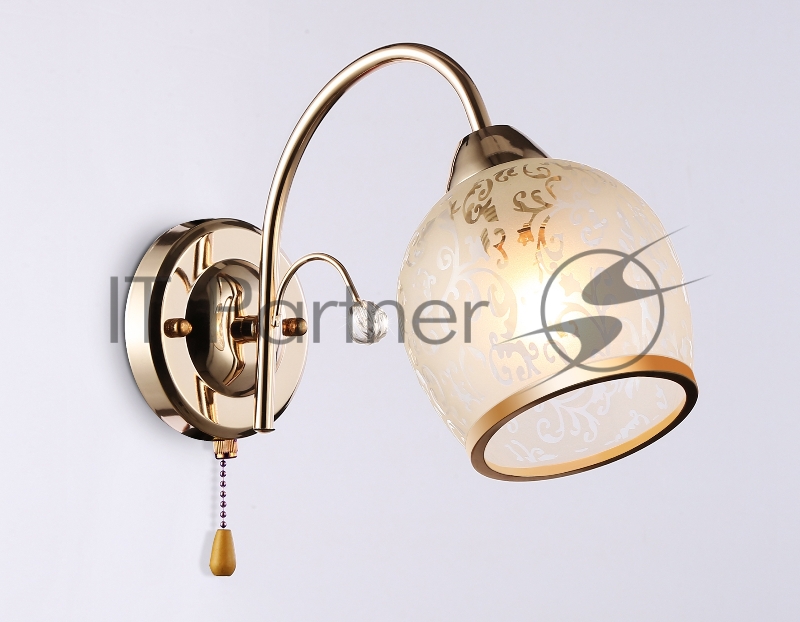 Светильник Ambrella light TR3195 GD/CL/FR золото/прозрачный/белый матовый E27 max 40W 190*110*290