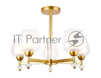 Светильник Ambrella light TR3154/5 GD/CL золото/прозрачный E27/5 max 40W D630*460