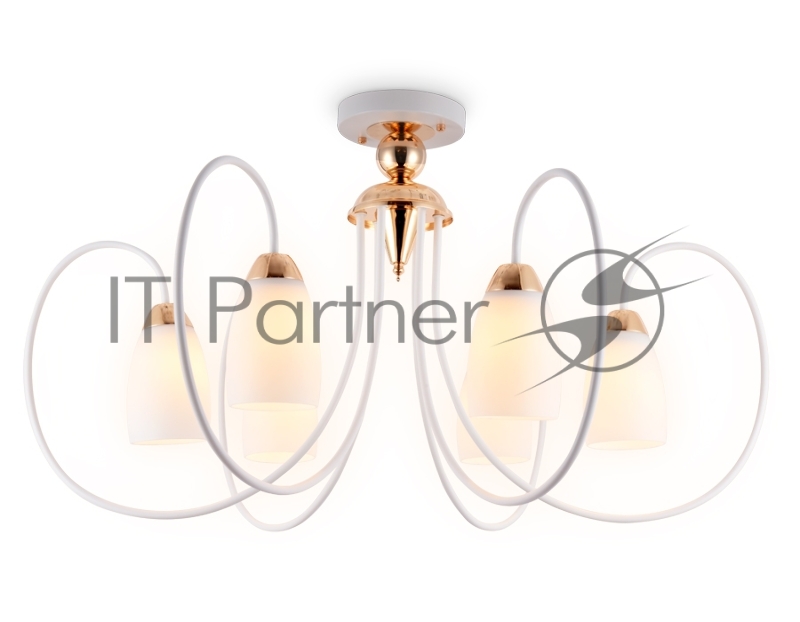 Светильник Ambrella light TR3120/6 WH/GD белый/золото E27 max 40W D850*480