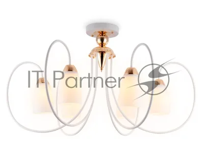 Светильник Ambrella light TR3120/6 WH/GD белый/золото E27 max 40W D850*480