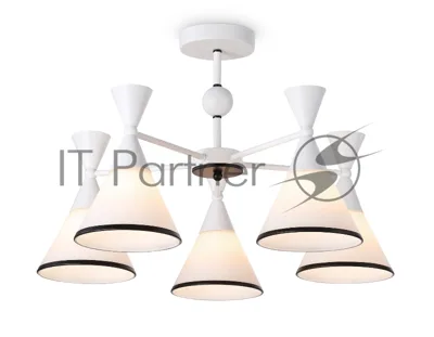 Светильник Ambrella light TR3165/5 WH/BK белый/черный E27/5 max 60W D580*380