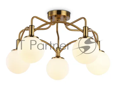 Светильник Ambrella light TR3212/5 GD/FR золото/белый матовый E27*5 max 40W D560*302