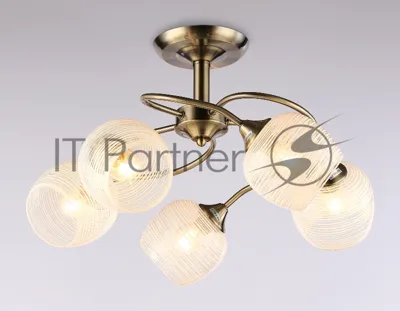 Светильник Ambrella light TR3199/5 SB/CL/FR бронза/прозрачный/белый матовый E27/5 max 40W D600*485