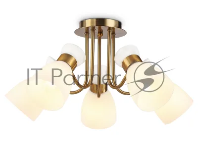 Светильник Ambrella light TR3218/5 GD/FR золото/белый матовый E27*5 max 40W D580*290