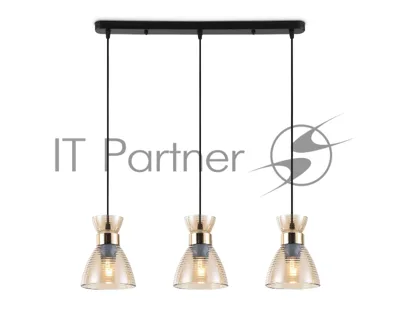 Светильник Ambrella light TR3404/3 BK/FGD/TI черный/золото/янтарь E27/3 max 60W 550*135*1000