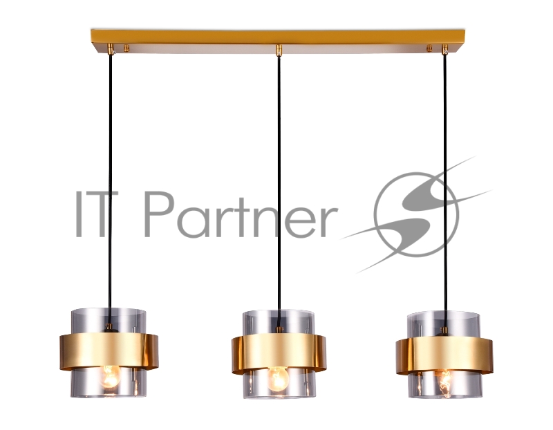 Светильник Ambrella light TR3652/3 GD/SM золото/дымчатый E27/3 max 40W 820*180*700
