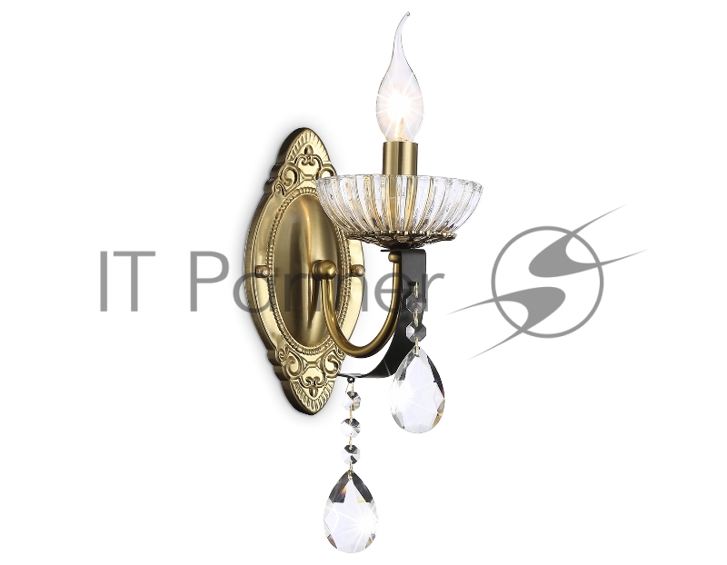 Светильник Ambrella light TR4954 BK/GD/CL черный/золото/прозрачный E14 max 40W 410*120*210