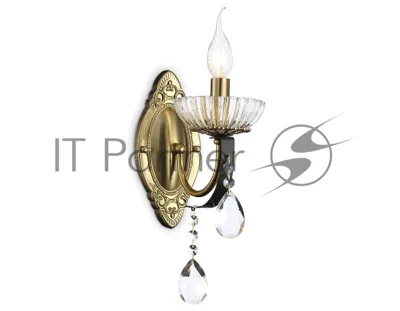 Светильник Ambrella light TR4954 BK/GD/CL черный/золото/прозрачный E14 max 40W 410*120*210