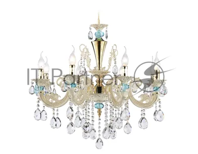 Светильник Ambrella light TR4926/8 GD/WH/CL золото/белый/прозрачный E14*8 max 40W D740*630